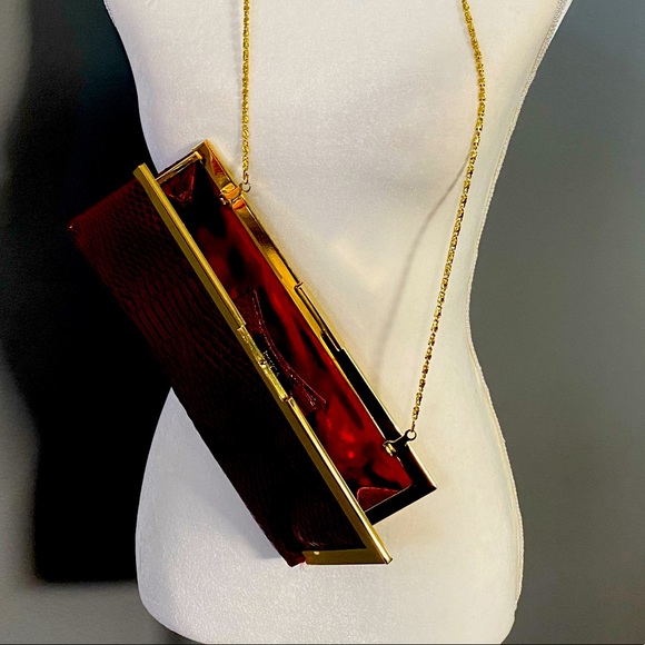 Jessica McClintock red clutch - Picture 2 of 7